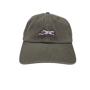 Ice Cream Running Dog Logo Cap Charcoal Grey Cotton Dad Hat IFW2HC002CH NEW O/S